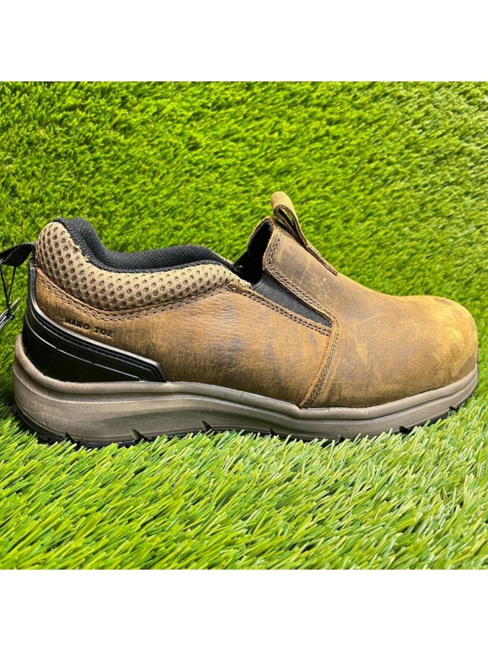 Northside Thomason II Mens Size 8.5EE Brown Slip-On Nano Toe Safety Work Shoes